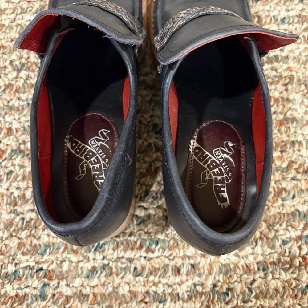 Freebird Macbeth Black Leather Women’s Loafers Sz.6